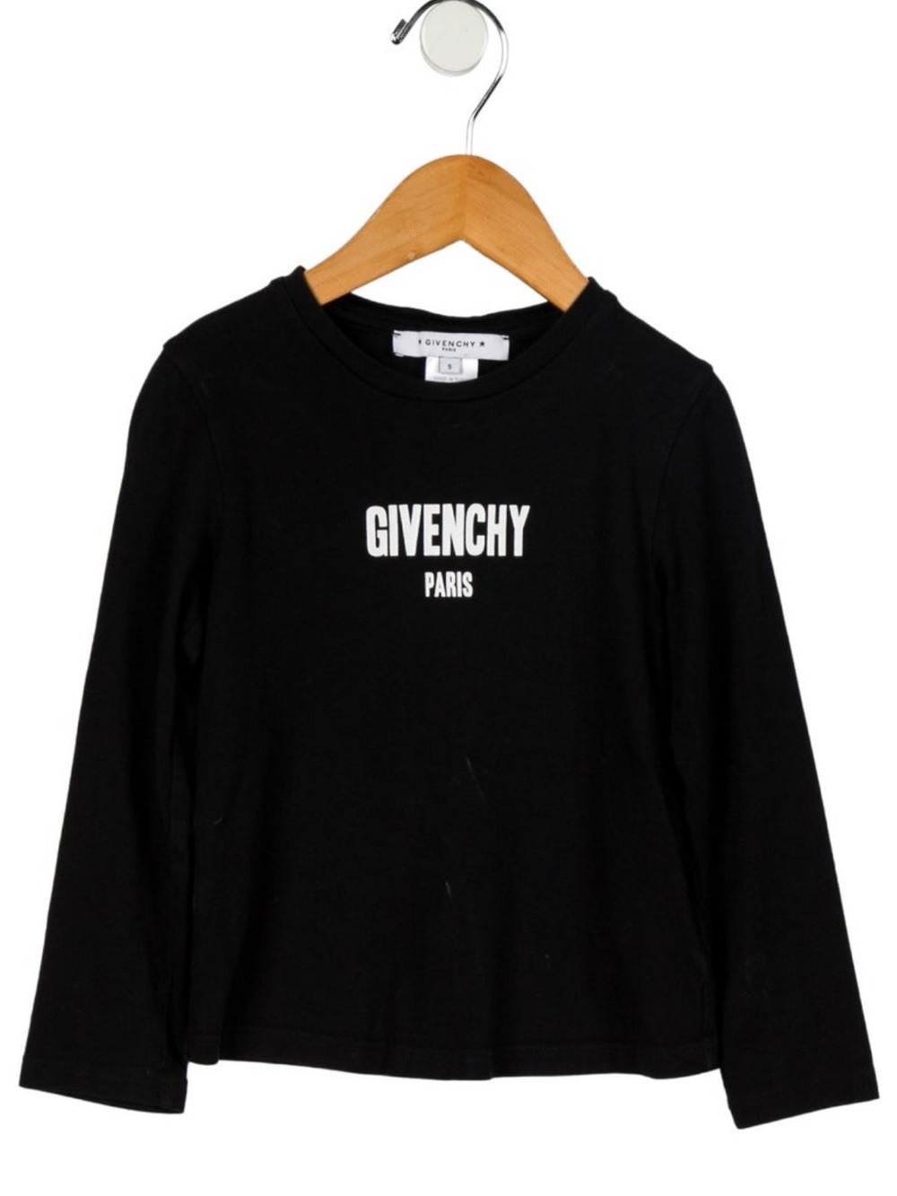 Givenchy Kids Black Logo Long-Sleeve Top